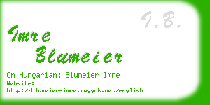 imre blumeier business card